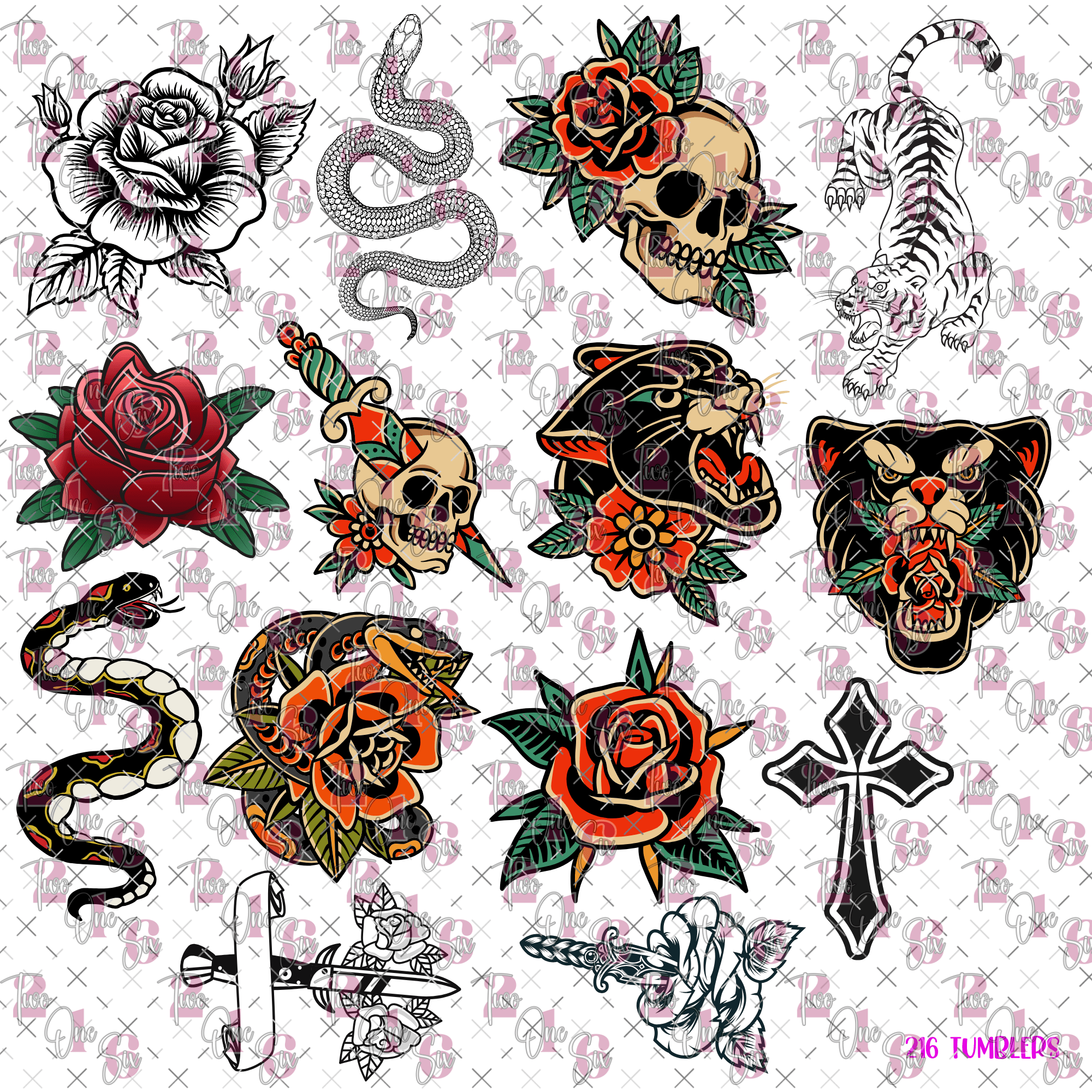368 TATTED UP - 216 Tumblers