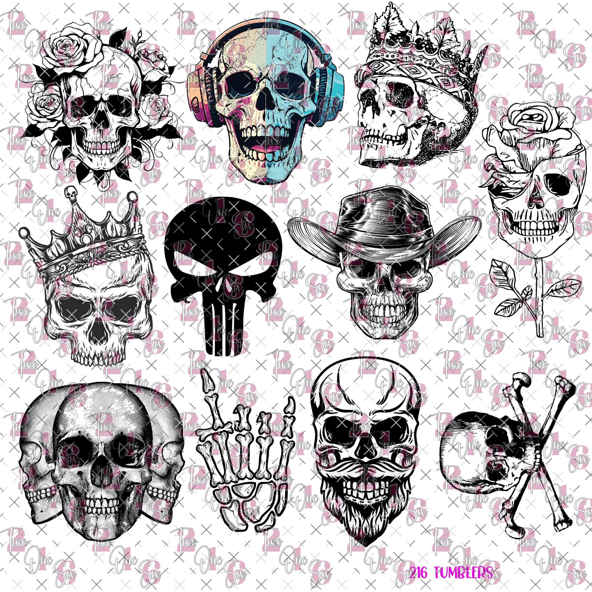 369 SKULL - 216 Tumblers