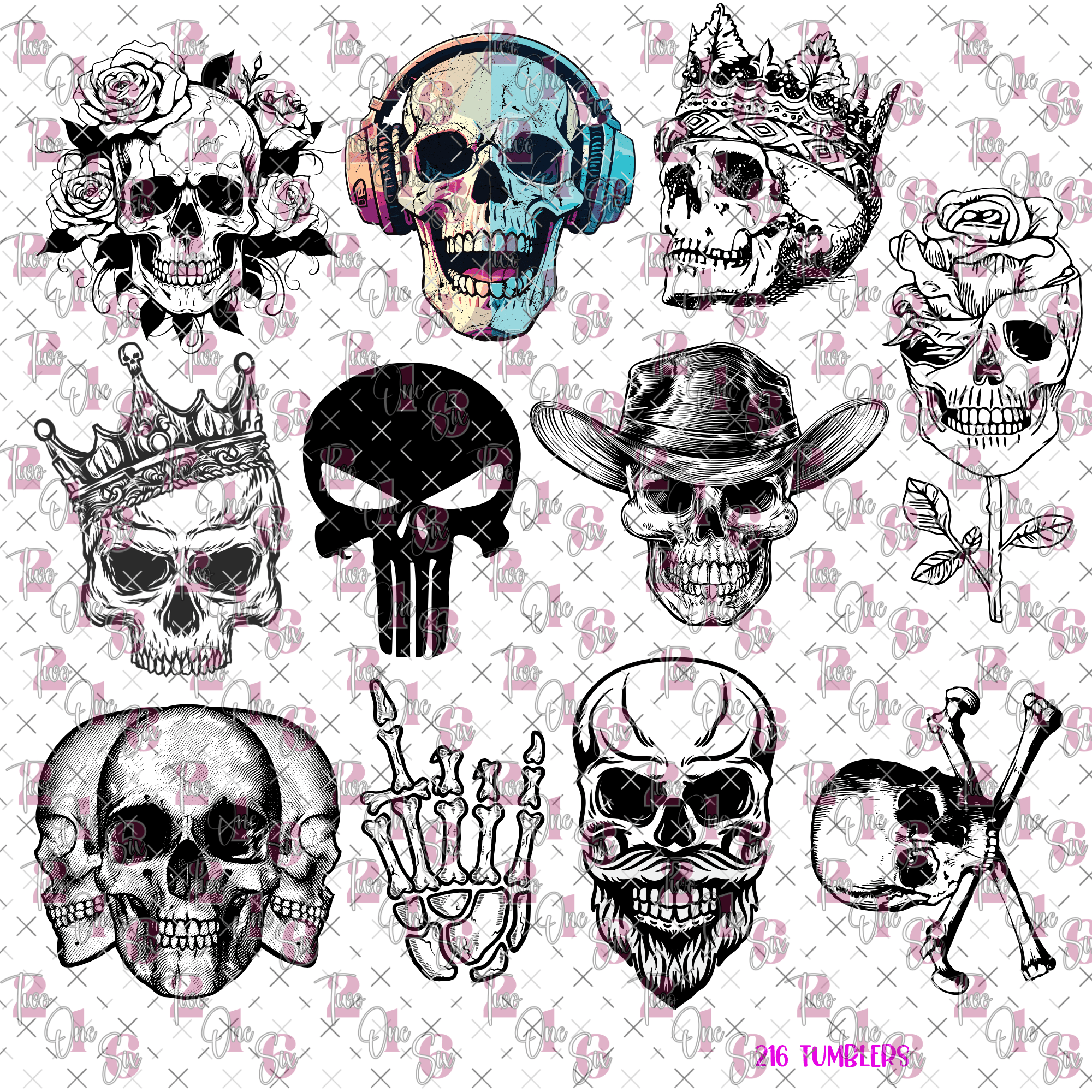 369 SKULL - 216 Tumblers