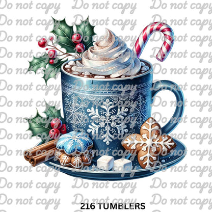 384 CHRISTMAS DECAL 4" - 216 Tumblers
