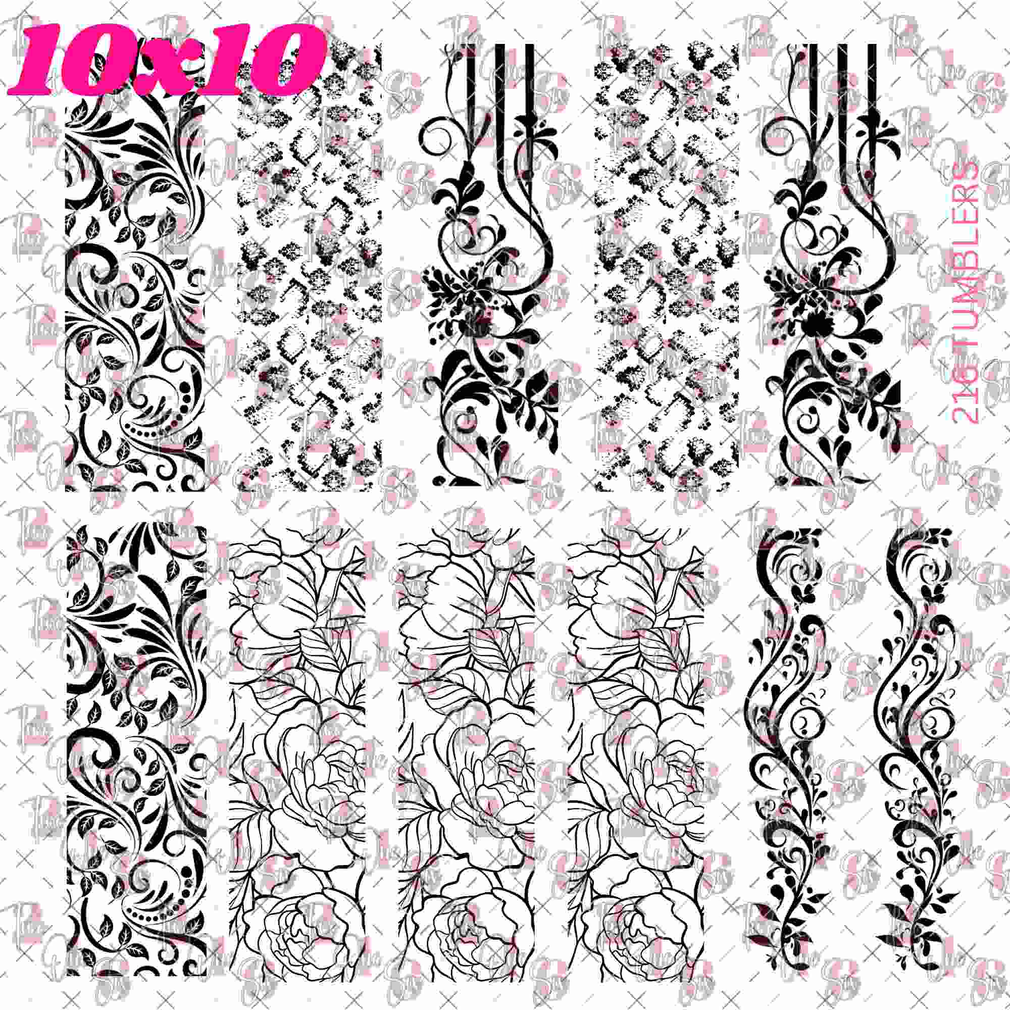 384 PEN SIZE OUTLINES - 216 Tumblers