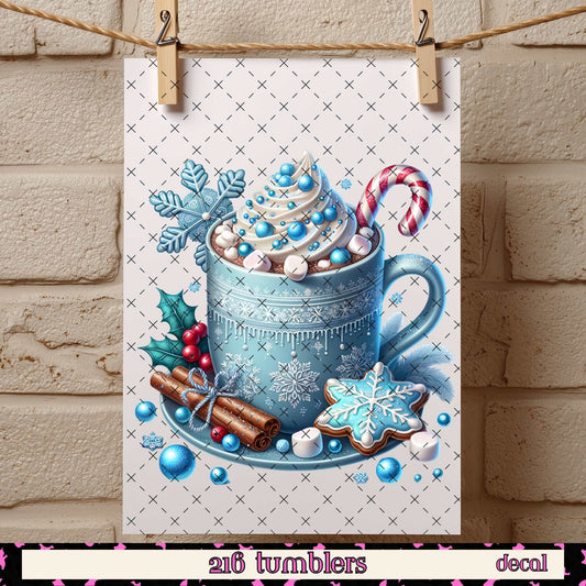 387 CHRISTMAS DECAL 4" - 216 Tumblers