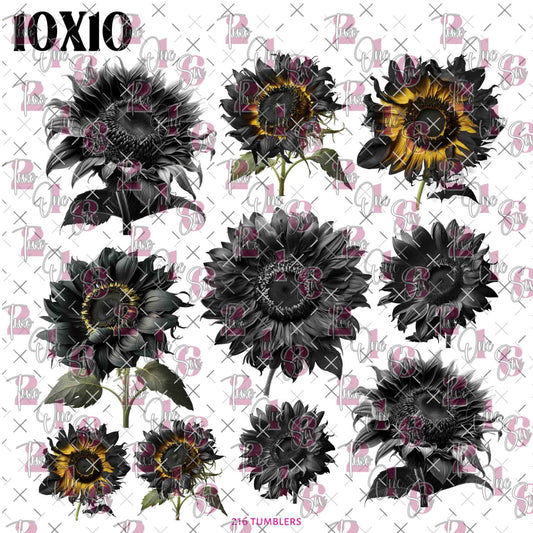 389 BLACK FLOWERS - 216 Tumblers