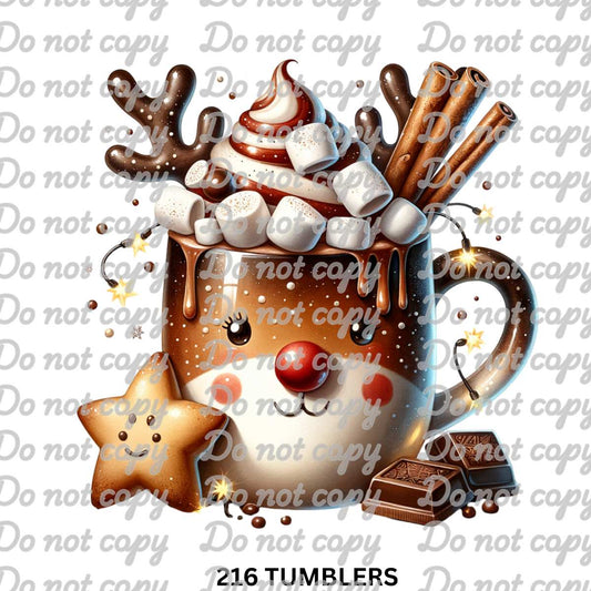 391 CHRISTMAS DECAL 4" - 216 Tumblers