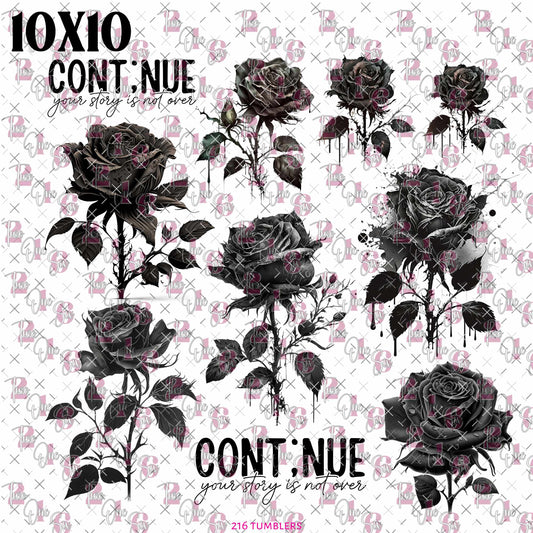 393 BLACK ROSE - 216 Tumblers