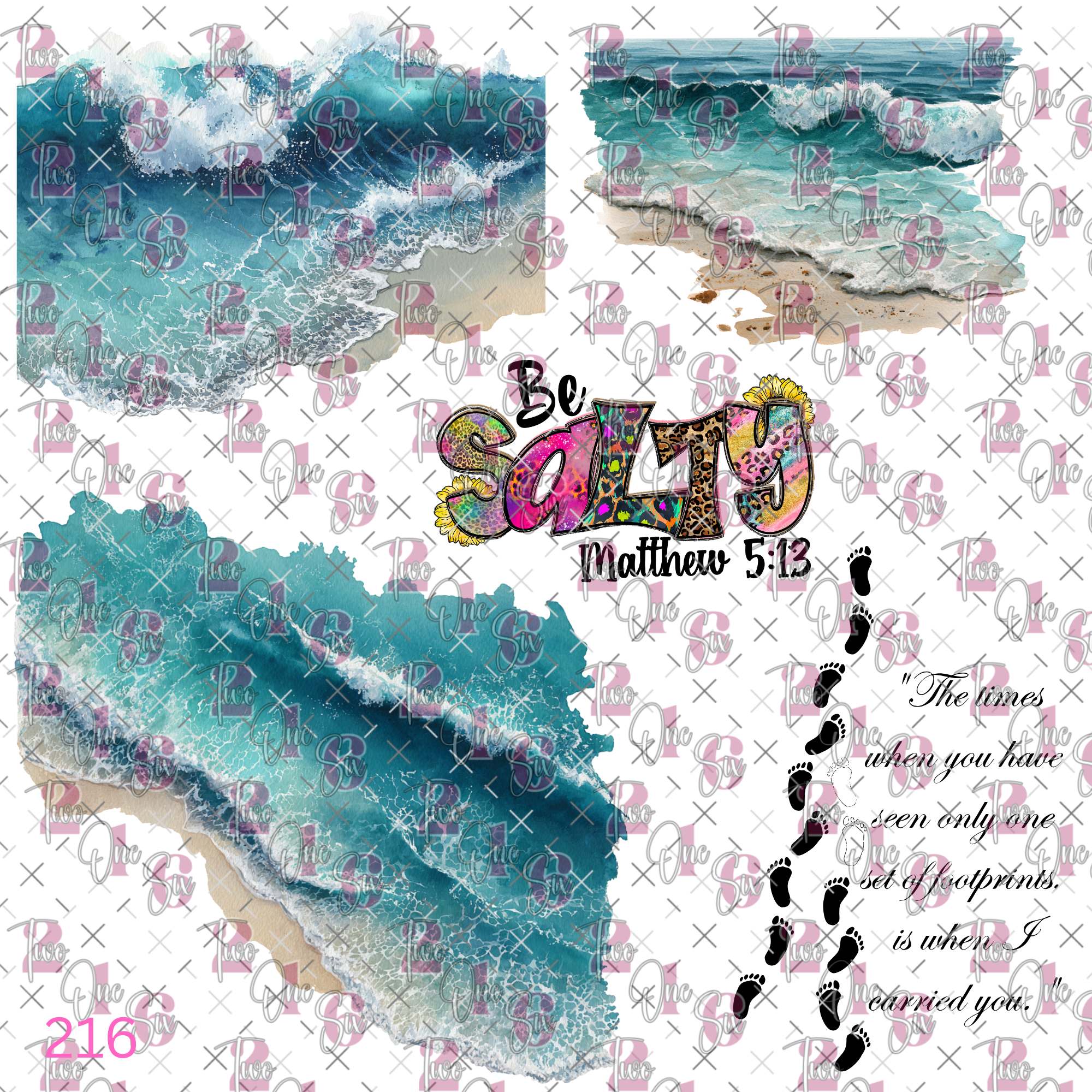 513 BEACH SCENE W/POEM
