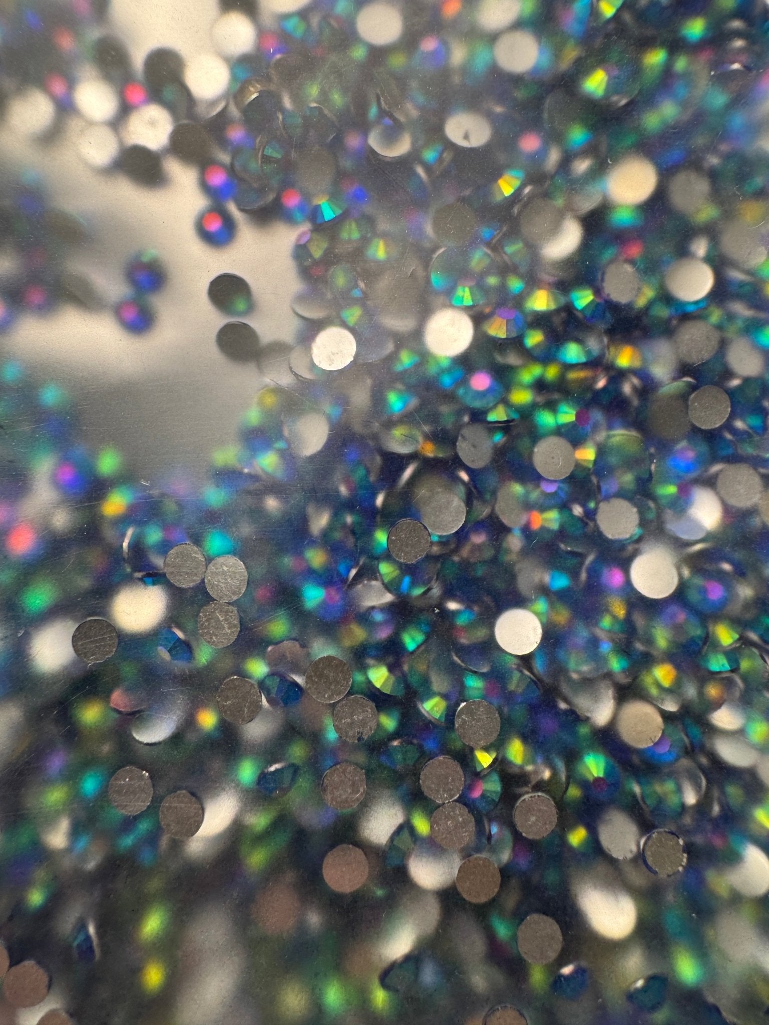 3mm RESIN RHINESTONES SAPPHIRE AB SILVER BACK - 216 Tumblers
