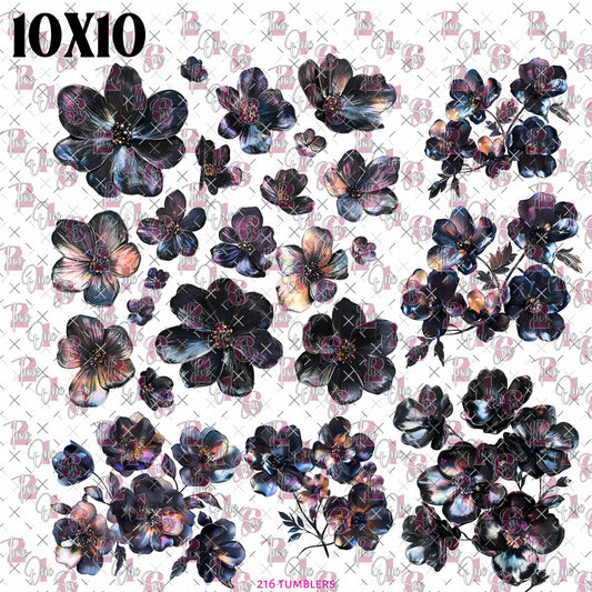 406 DARK FLOWERS - 216 Tumblers