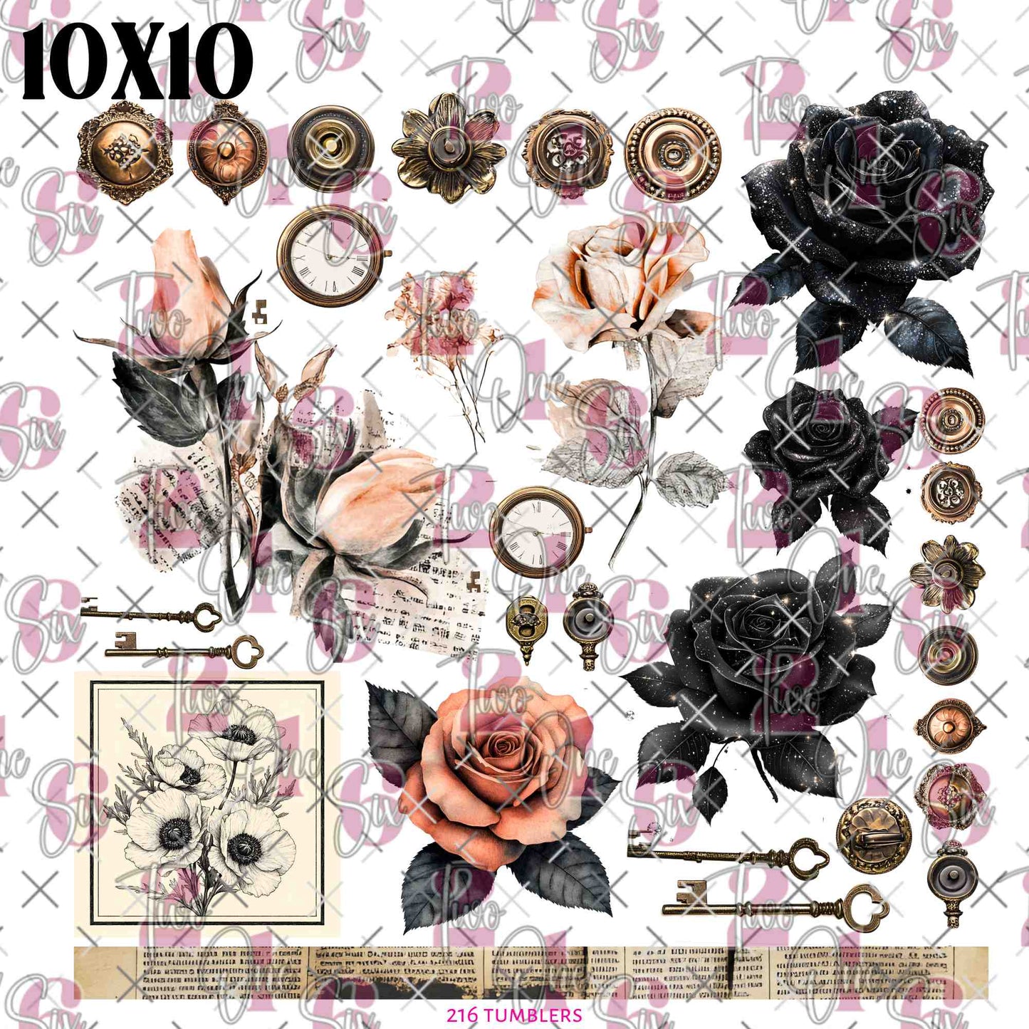 409 VICTORIAN I - 216 Tumblers