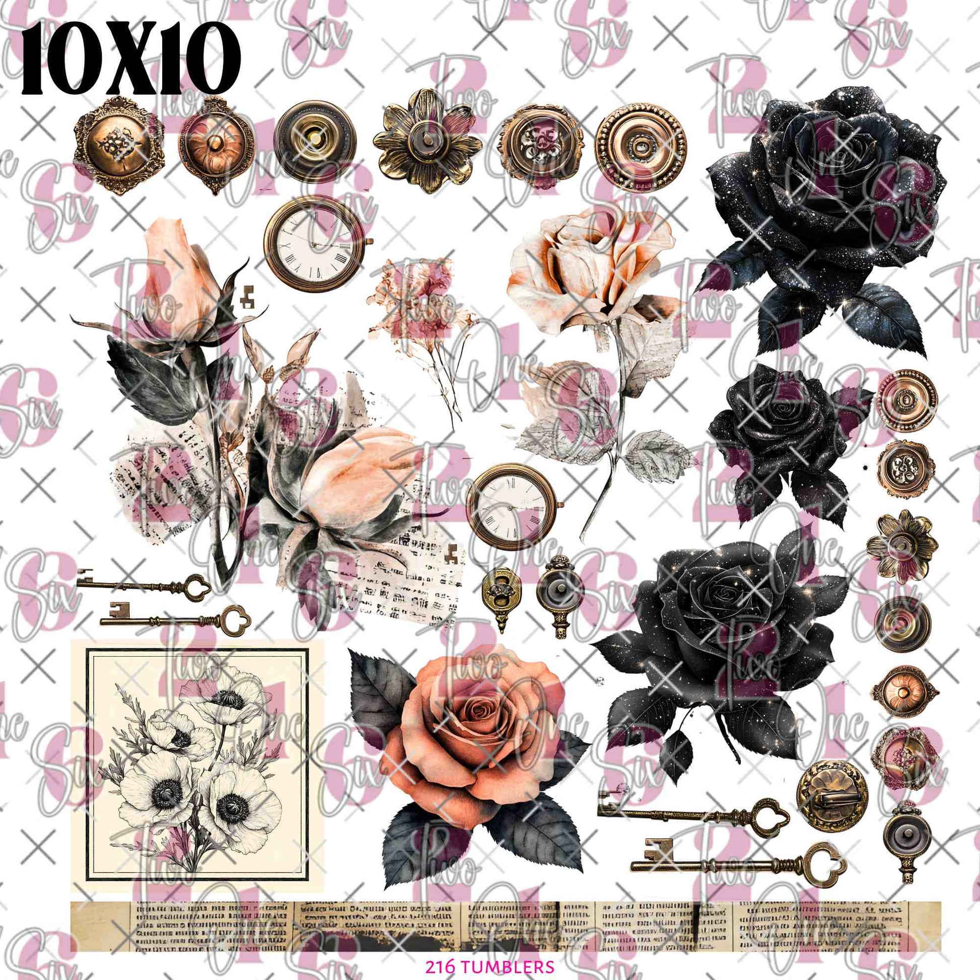 409 VICTORIAN I - 216 Tumblers