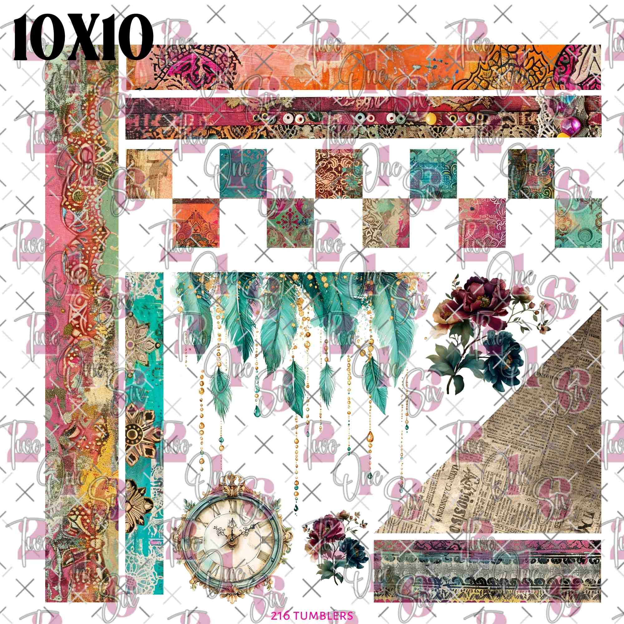 418 NEW AGE BOHO - 216 Tumblers