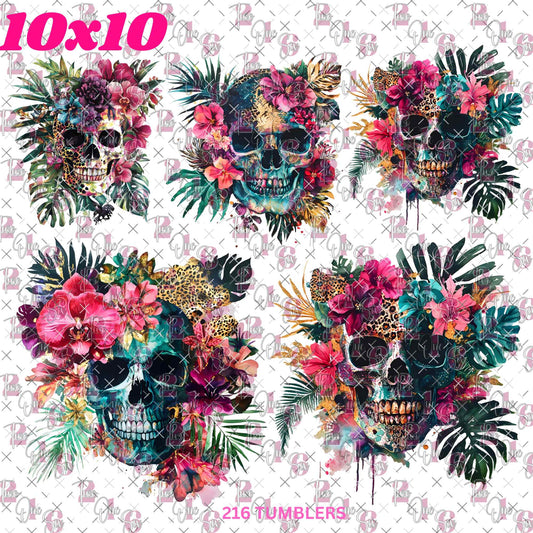 426 TROPICAL SKULLS - 216 Tumblers