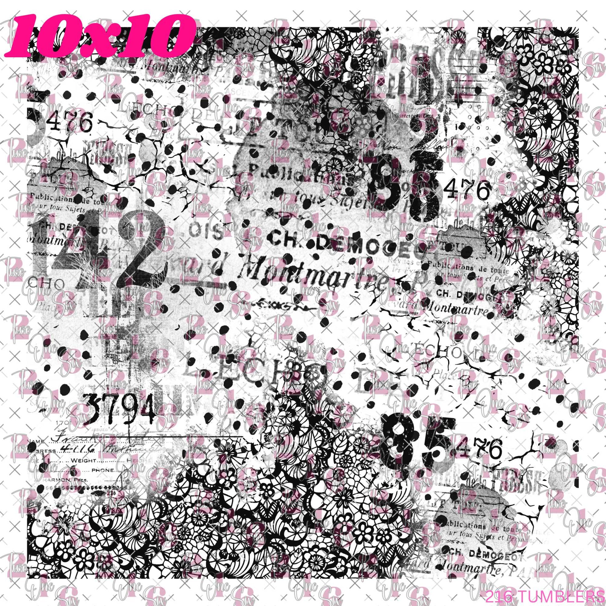 434 THE GRUNGE LINE - DARKER THAN IMAGE - 216 Tumblers