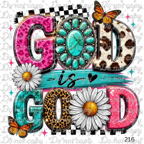 436 GOD IS GOOD DECAL - 216 Tumblers