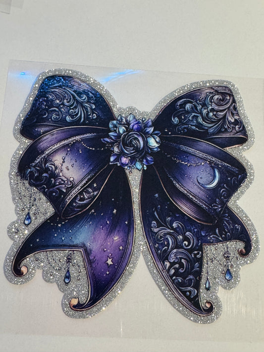 GLITTER UVDTF 420 PRETTY BLUE BOW