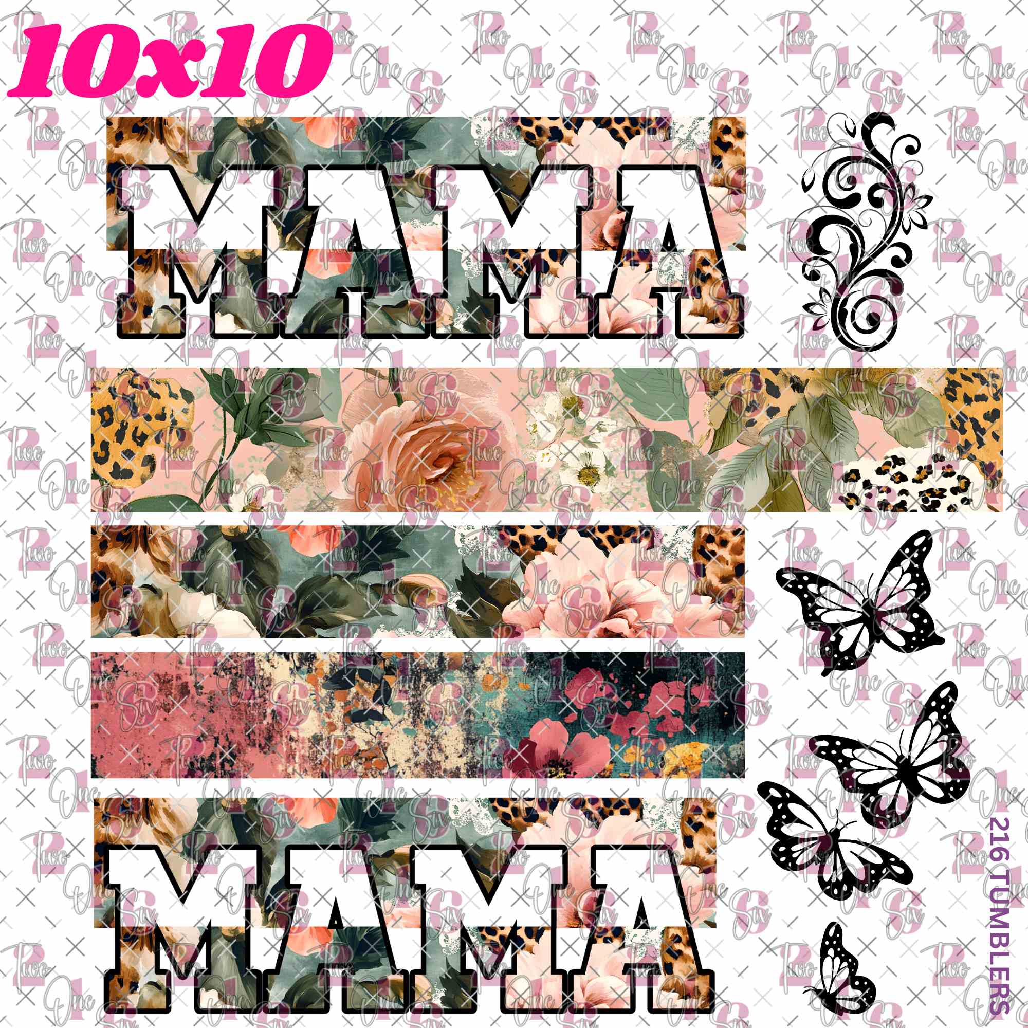 442 MAMA PEEK - A - BOO - 216 Tumblers