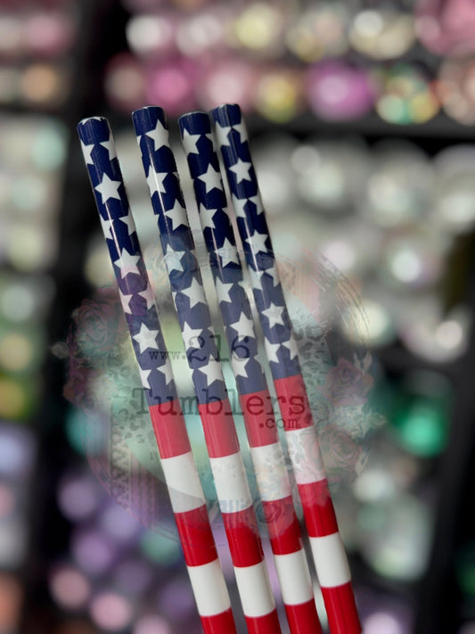 446 American Flag Straw 32 - 40oz - 216 Tumblers
