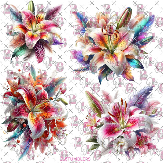 463 VIBRANT FLOWER THINGS - 216 Tumblers