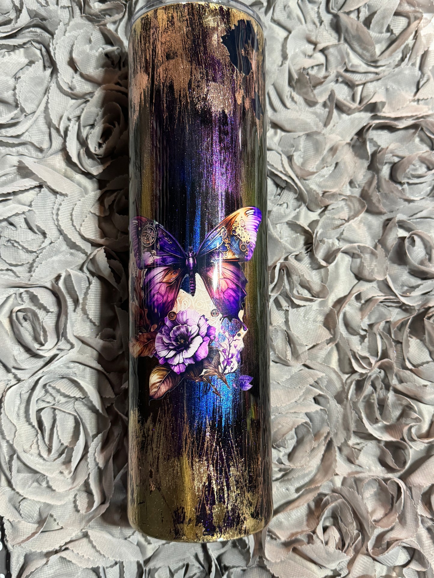 32oz Steampunk Butterflies - Grunge