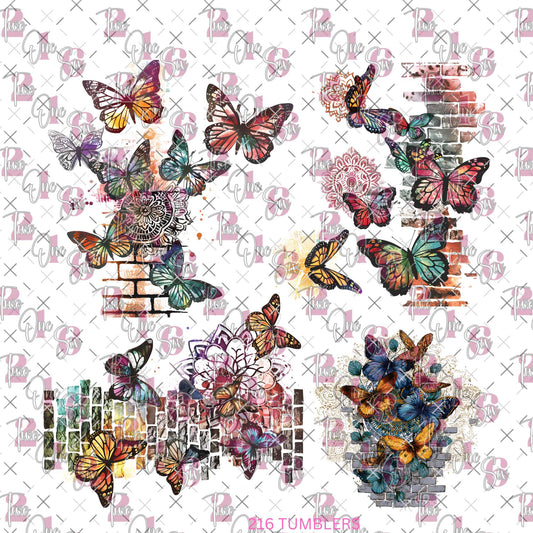 482 FLUTTERBY BRICKS 2 - 216 Tumblers