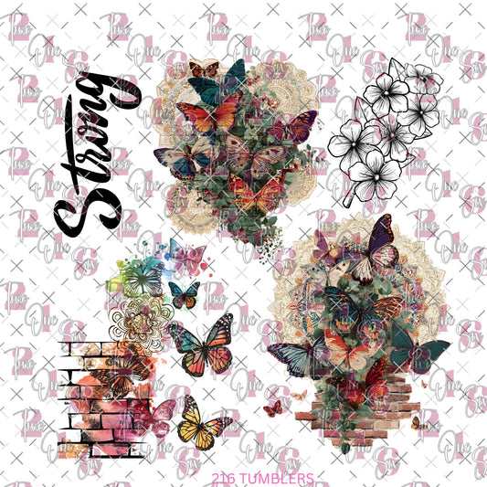 483 FLUTTERBY BRICKS 1 - 216 Tumblers