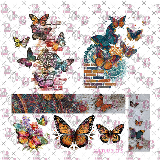 484 BUTTERFLY GARDEN - 216 Tumblers