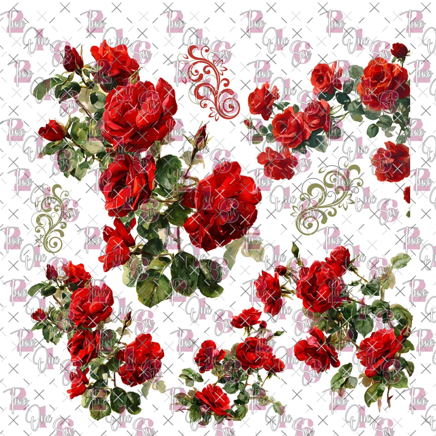 486 RED ROSES - 216 Tumblers