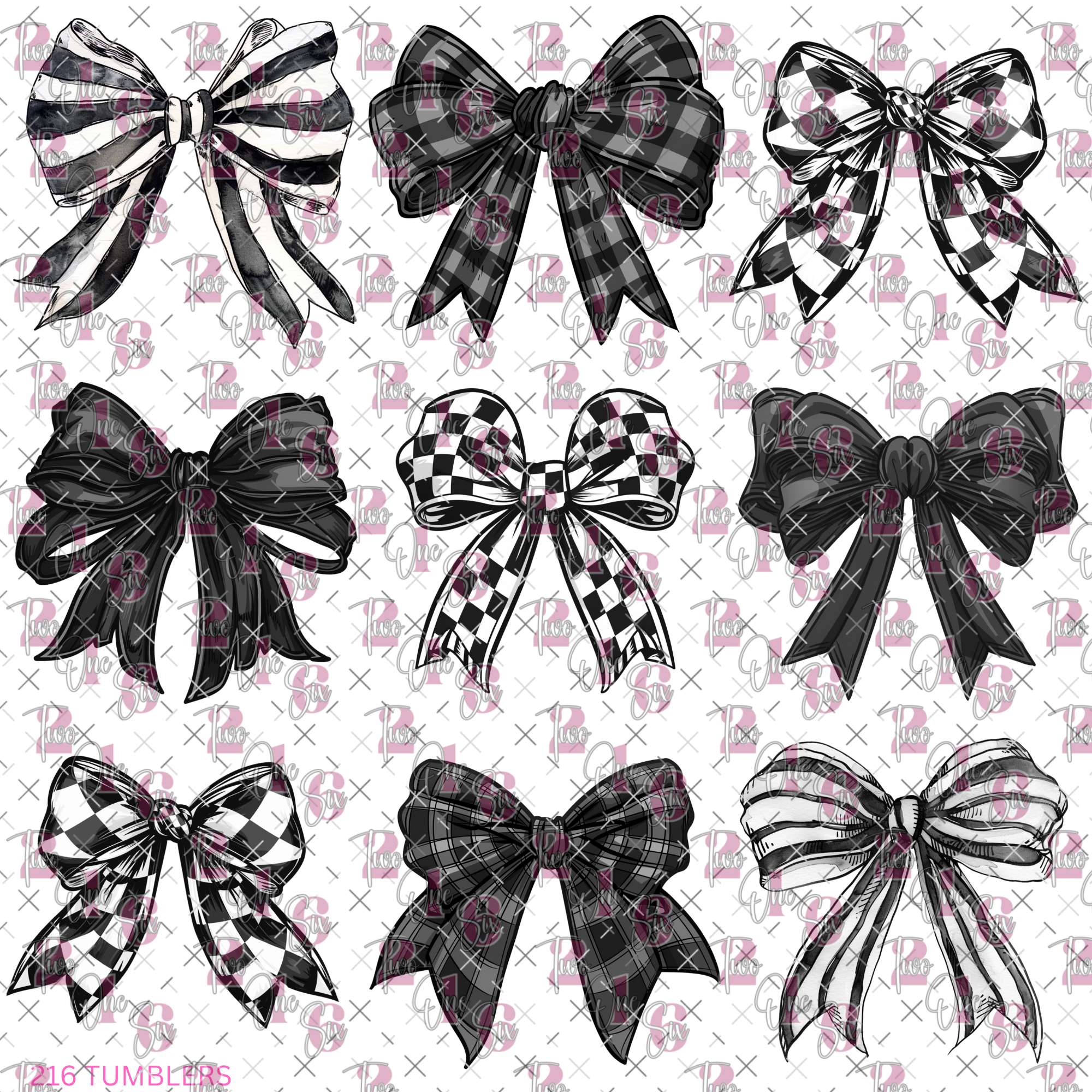 489 EVEN MORE BOWS - 216 Tumblers