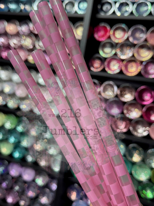 495 Tinted Pink Checkered 32 - 40oz - 216 Tumblers