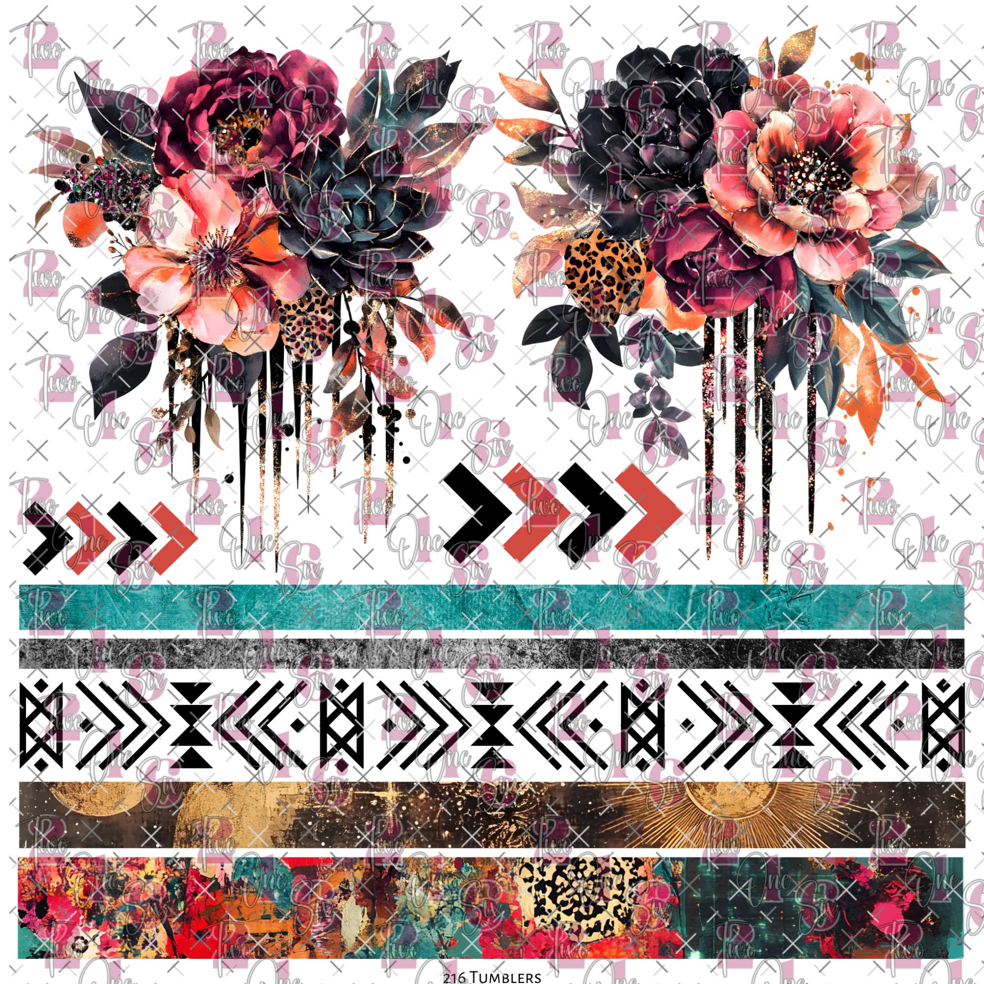 497 AZTEC LOVE - 216 Tumblers