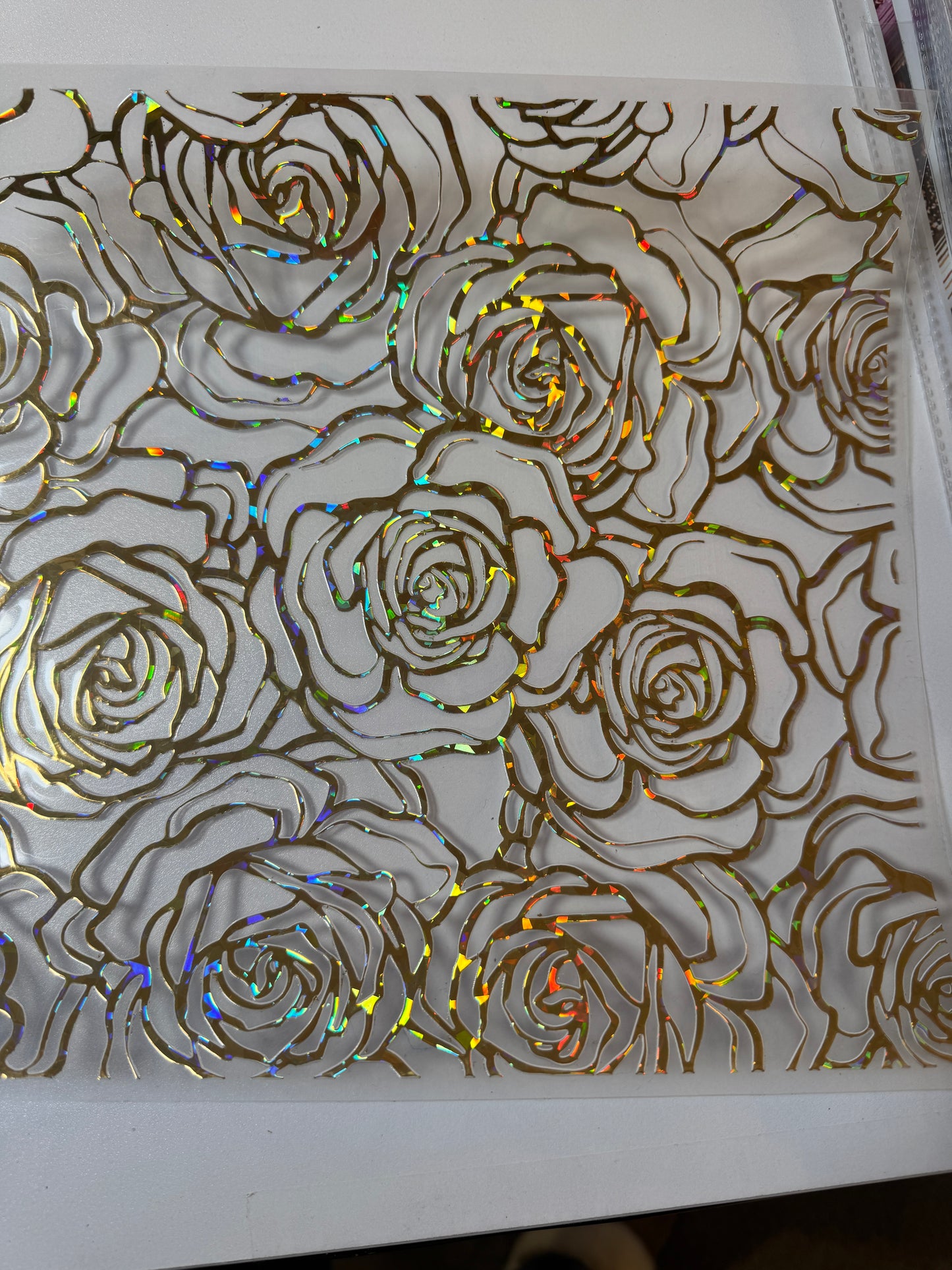 HOLO DIAMOND CUT ROSE TOOLED PATTERN