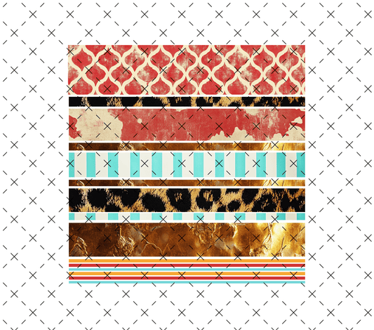 5 - 10X10 Red and Tiffany Blue Ringmaster Bands - 216 Tumblers