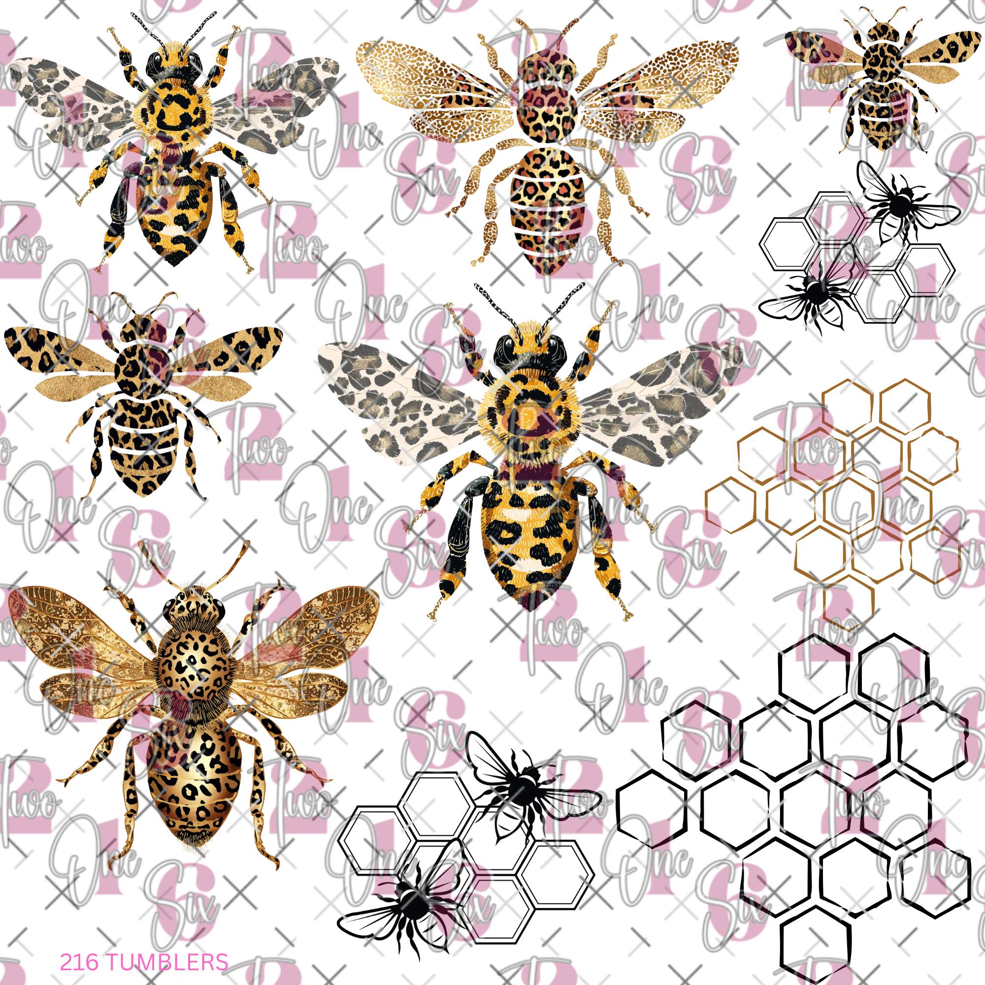 502 TENNYS BEES - 216 Tumblers