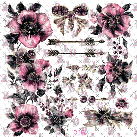 512 PINK FLORALS AND THANGS - 216 Tumblers