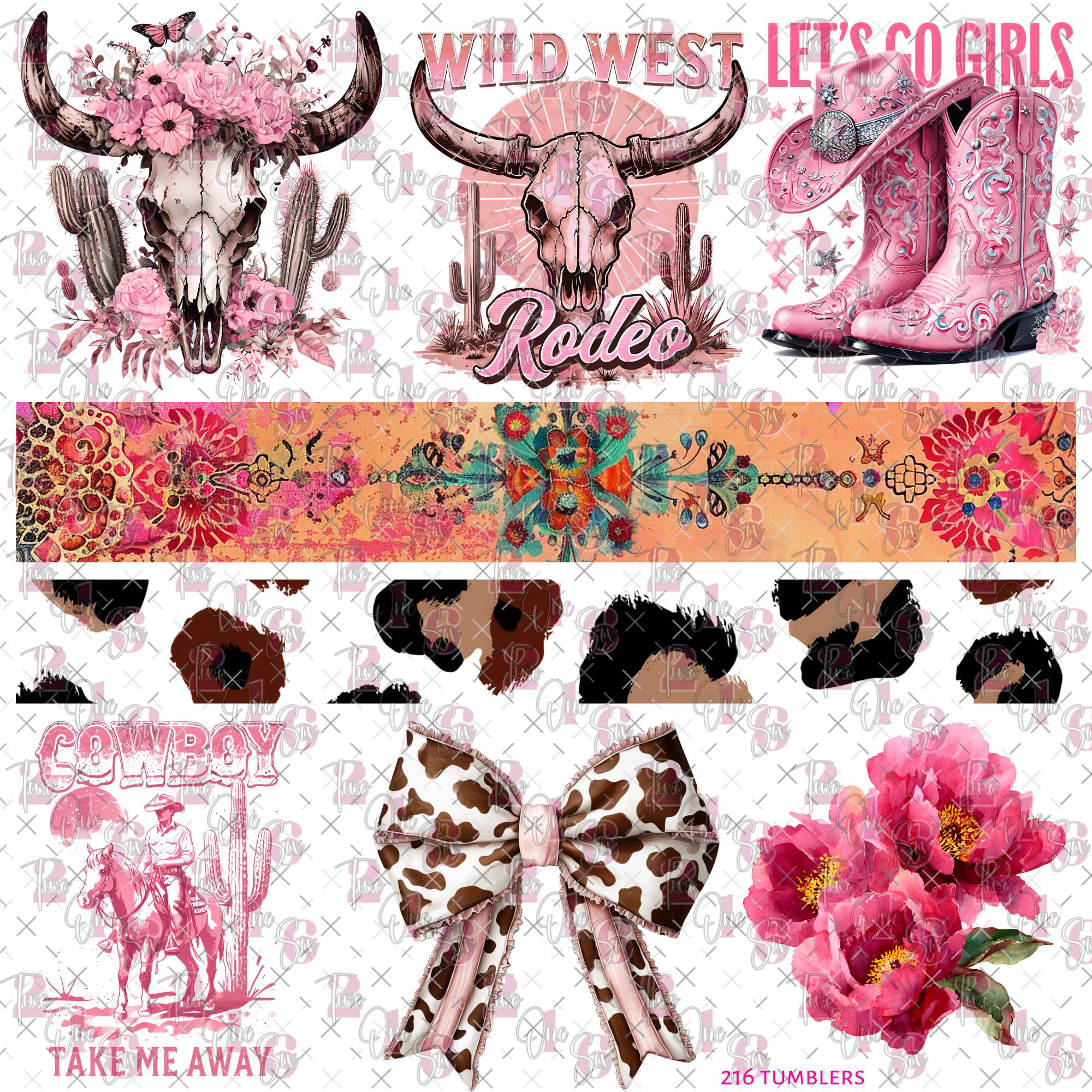 520 PINK RODEO – 216 Tumblers