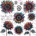 534 WATERCOLOR FLOWERS W/LEOPARD - 216 Tumblers