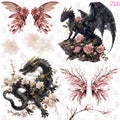 536 DRAGON W/CHERRY BLOSSOM II - 216 Tumblers