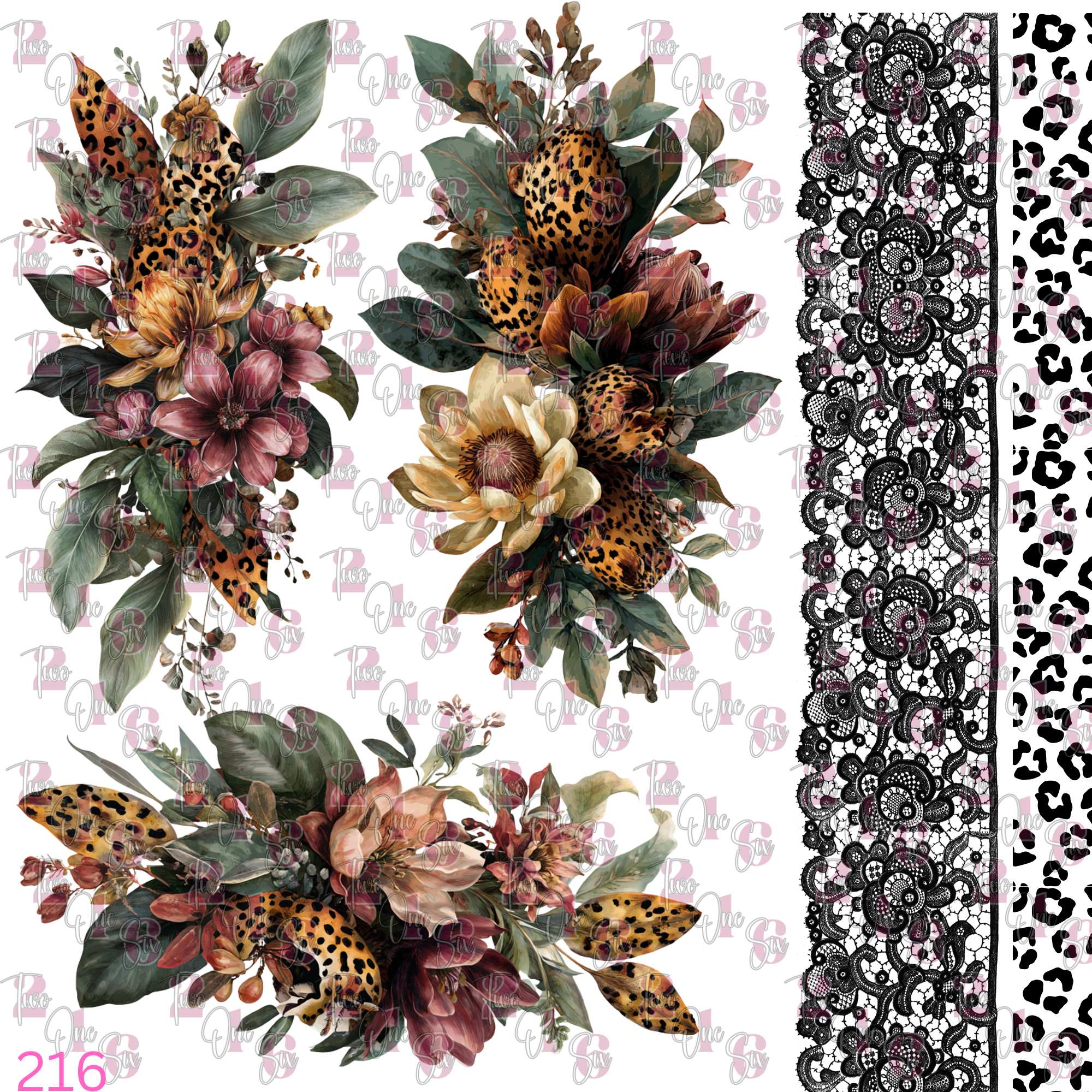540 FALL FLORAL W/OUTLINES - 216 Tumblers