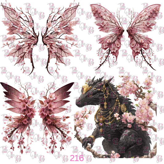 541 DRAGON W/CHERRY BLOSSOM - 216 Tumblers