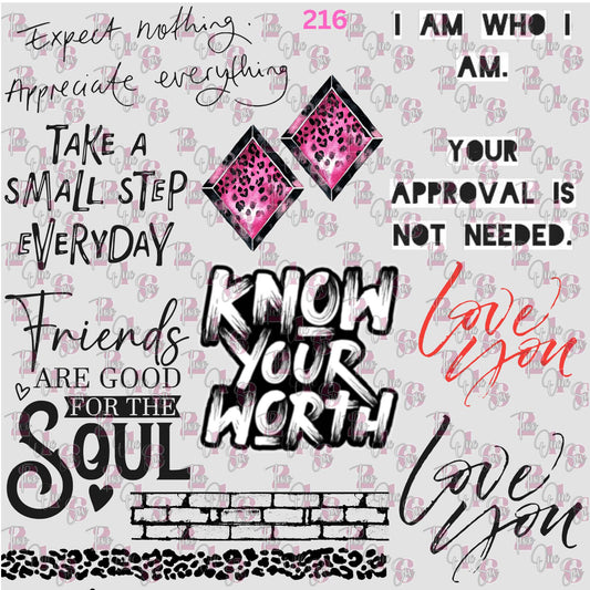 542 SOME WORDS AND THANGS* - 216 Tumblers