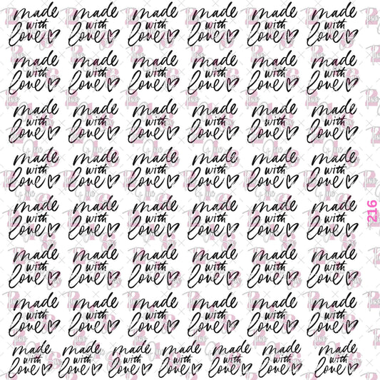 546 BOTTOM OF CUP - MADE WITH LOVE - LOGOS - 216 Tumblers