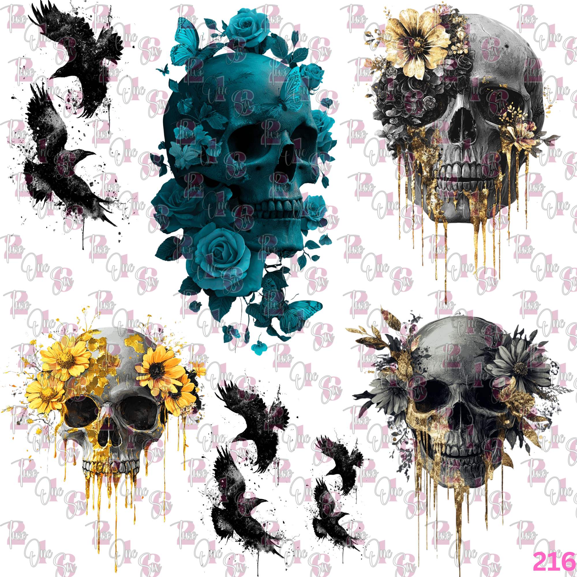 547 SKULL MADNESS - 216 Tumblers