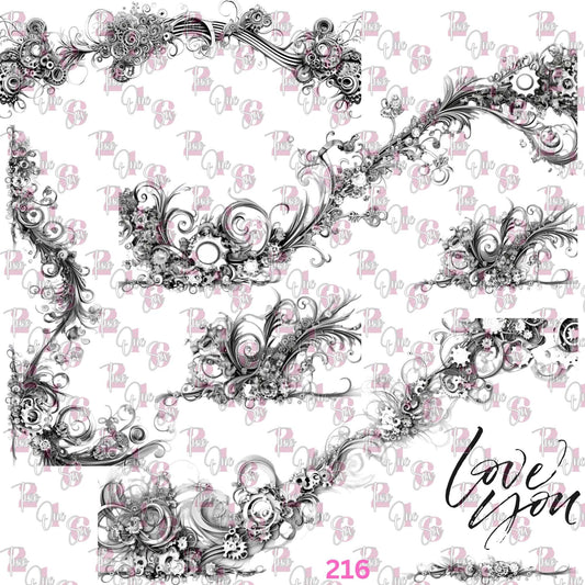 550 ORNATE GEARS - 216 Tumblers