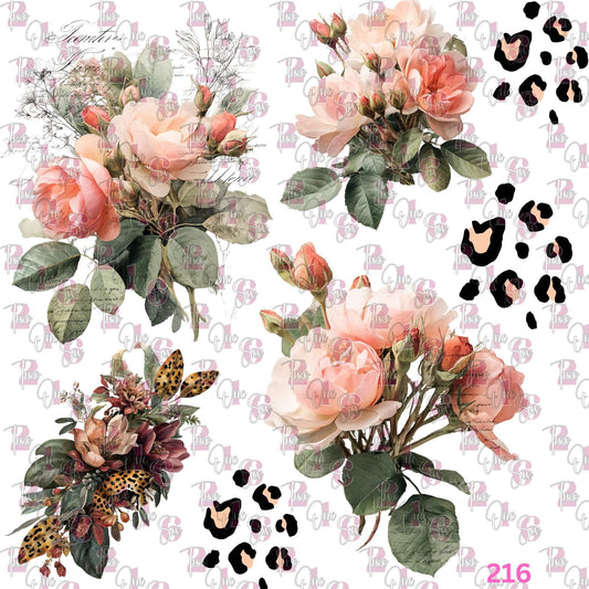 554 DELICATE FLOWERS - 216 Tumblers