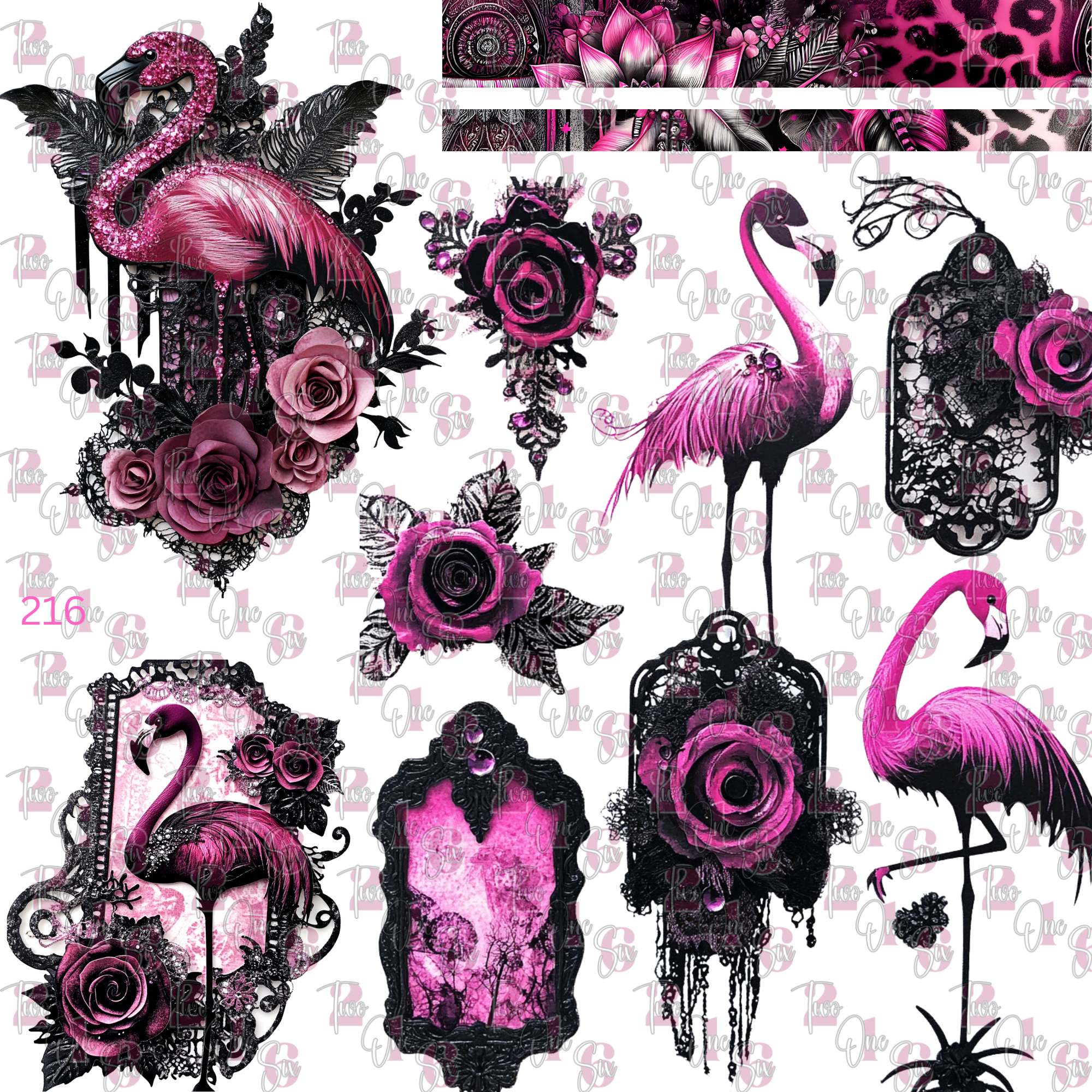 559 FLAMINGO BARBIE - 216 Tumblers