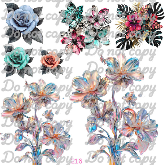 566 SOME FLOWER TYPE STUFF - 216 Tumblers