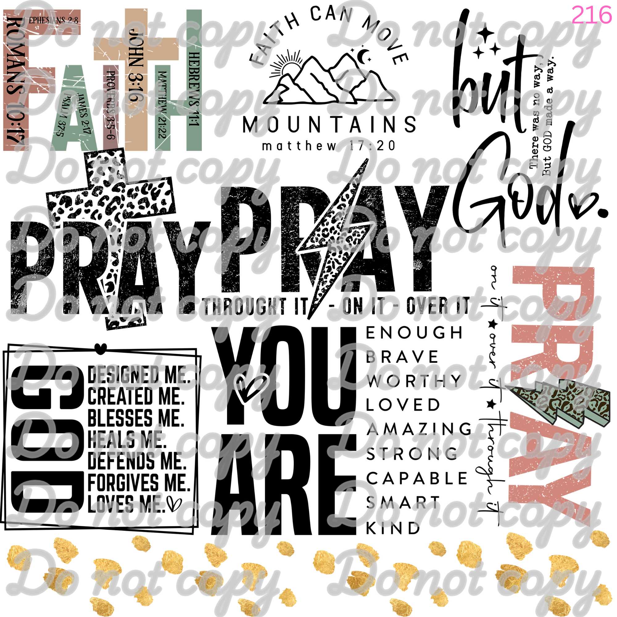 568 PRAY.FAITH.GOD - 216 Tumblers