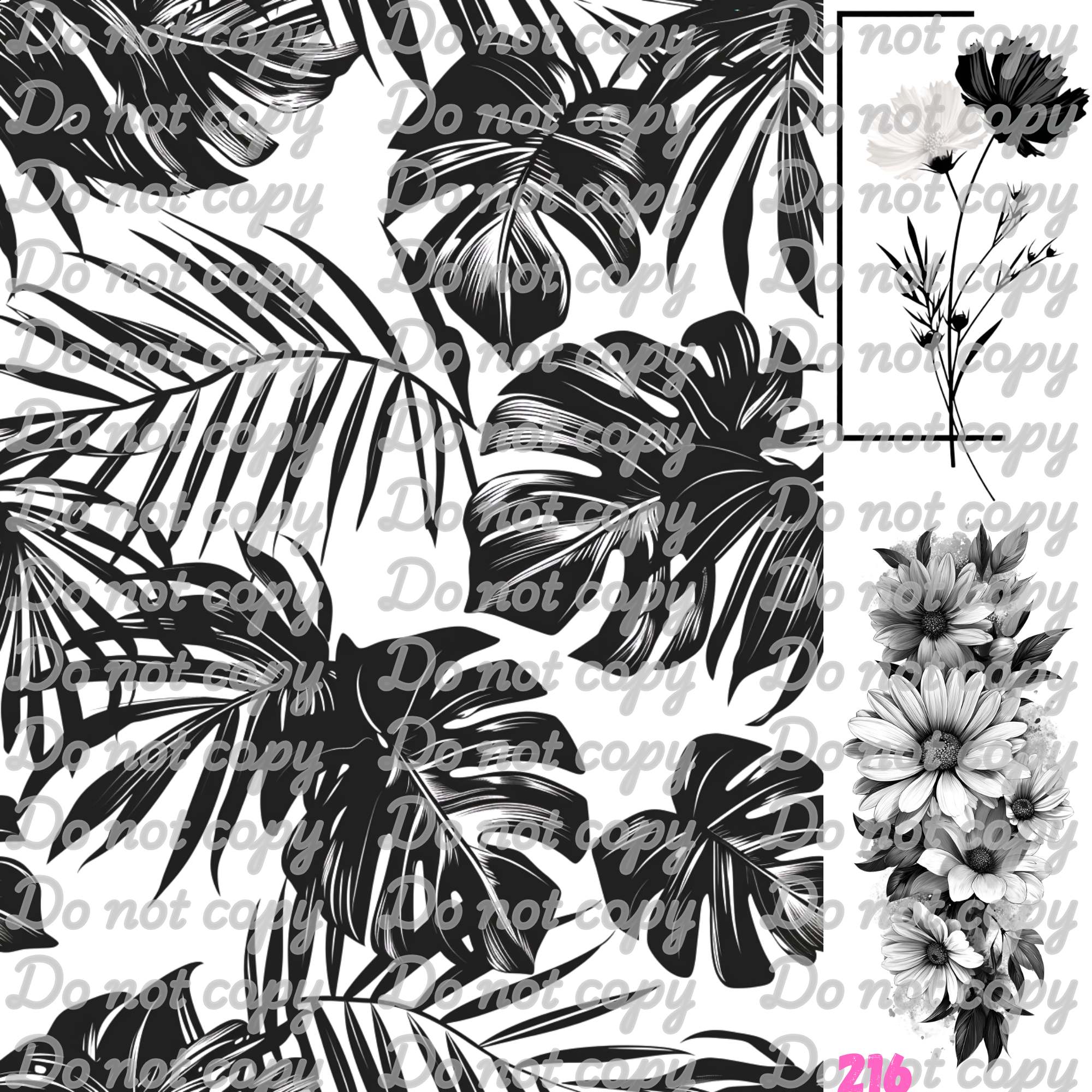 577 MONSTERA TRANSPARENCY - 216 Tumblers