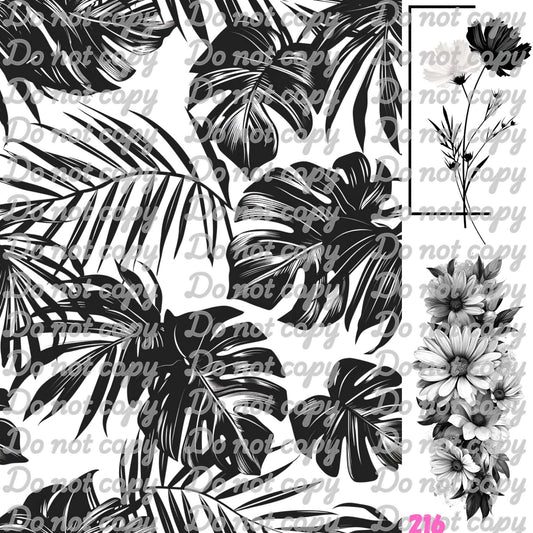 577 MONSTERA TRANSPARENCY - 216 Tumblers