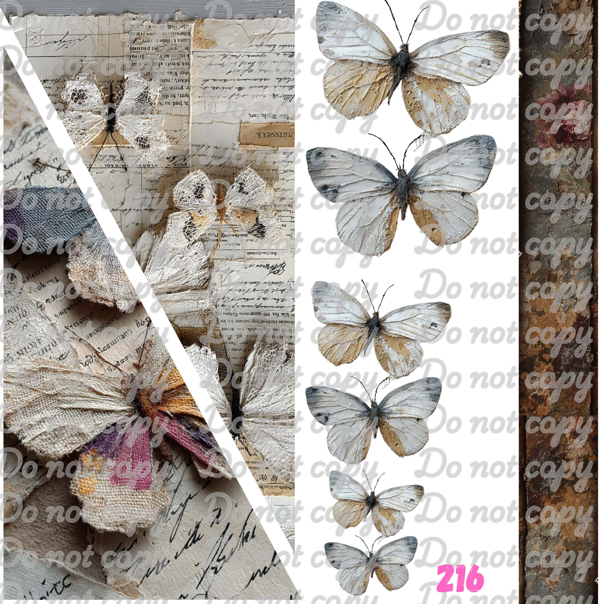 582 FLUTTERING ELEGANCE - 216 Tumblers